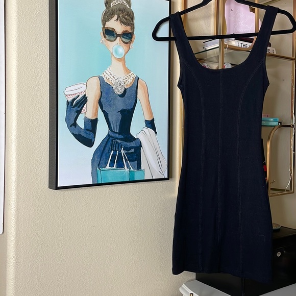 Zara Short Fitted Black Dress - Picture 1 of 2